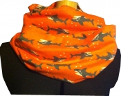 Tuubihuivi, oranssi hai trikoo