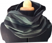 Tuubihuivi,harmaa -musta raidallinen joustocollege