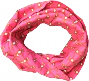 Tuubihuivi, pinkki nallet trikoo