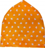 Yellow hearts organic cotton jersey hat