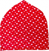 BRed with white dots organic cotton jersey hat