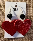 Punaiset sydänkorvikset kimallesoftiksesta