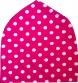 Balls hat, pink with white dots