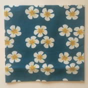 Petrolin värinen kukka trikoo tuubi kauluri 3v-aikuinen