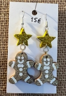 Piparkakku-ukko + tähti kimallesoftiksesta